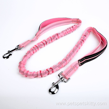 Duty Double Padded Handles Nylon Bungee Dog Leash